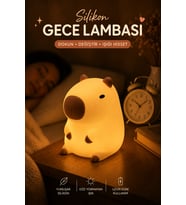 Silikon Kapibara Gece Lambası Dokunmatik Renk Değiştiren Dekoratif Kapibara Masa Lambası