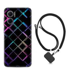 Xiaomi Redmi Note 11E Kılıf Silikon Boyun Askılı İpli Desenli Silikon Şekiller 1681