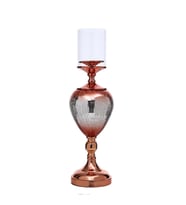 Vitale Zümrüt Dekoratif Şamdan Bronz 15x15x52 cm AK.JE0041