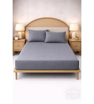 More Home Çift Kişilik Lastikli Çarşaf + Yastık Kılıfı Antrazit (Antrasit)