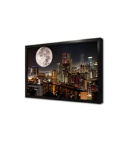 New York Gece Çerçeveli Mdf Tablo