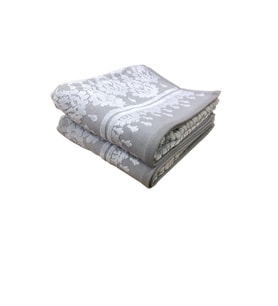 2 Li Özdilek %100 Pamuk Tappeto El Yüz Havlusu 50 x 90 (Gri)