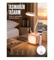 Mey İthalat® Modern Tasarımlı Şarj Edilebilir LED Gece Lambası