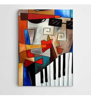 Piyano Modern Sanat Kanvas Tablo