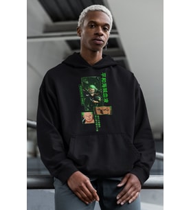Zoro Roronoa Baskılı Unisex Oversize One Piece Anime Hoodie