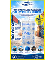 Contpack Askılı Nem Alıcı Rutubet Engelleyici Konteyner Kurutucu Terleme Önleyici 3 Adet 1140 Gr