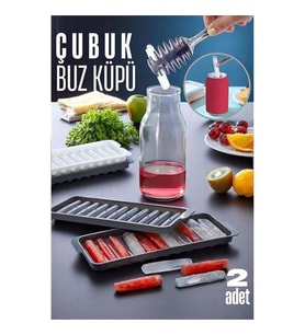 ModaCar Buz Kalıbı ÇUBUK İçecek Buz Kalıbı - Mutfak Buz Kalıbı Kolay Çıkarılır Buz Kalıbı 2 ADET