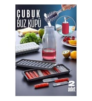 ModaCar Buz Kalıbı ÇUBUK İçecek Buz Kalıbı - Mutfak Buz Kalıbı Kolay Çıkarılır Buz Kalıbı 2 ADET