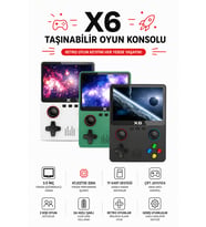 X6 Taşınabilir Oyun Konsolu 3.5 İnç Ekran 10.000+ Oyun Retro El Tipi Emülatör