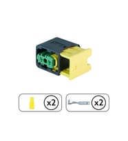 Valf Soketi Yeşil 2 Pin Kablosuz