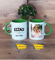 Eczacı Kupa Bardak Yeşil Fotoğraflı Eczacılık Günü Hediyesi