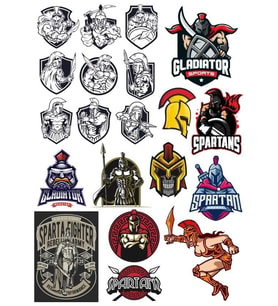 Gladiator Savaşçı Sticker Set-1 21 Parça Telefon, Tablet, Defter, Laptop Sticker