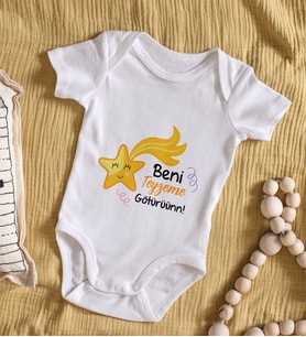 BK Kids Beni Teyzeme Götürün Tasarımlı Bebek Body Zıbın - Model 1