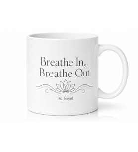 Breathe In Breathe Out Yazılı Nefes Al Nefes Ver Kupa Bardak Hediye