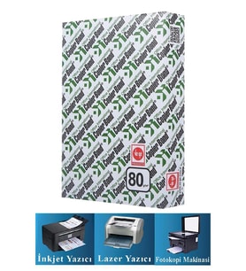 Fotokopi Kağıdı A4 80 gr 500 lü 1 Paket Copierbond Fotokopi Kağıdı Lazer İnkjet ve Fotokopi Makineleri İçin Uyumlu (Beyaz)