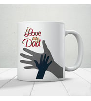 I Love My Dad Baskılı Babalar Günü Kupa Bardak