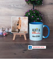 Harita Mühendisi Fotoğraflı Dekoratif Taş, Kupa Bardak Beyaz Hediye (Model 4)