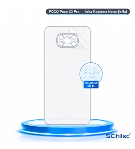 SChitec POCO Poco X3 Pro Uyumlu Arka Yüzey Hidrojel Koruyucu Film