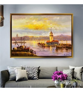 Altın Çerçeveli dekoratif tablo a868 (Gold)
