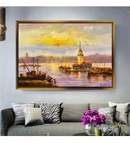 Altın Çerçeveli dekoratif tablo a868 (Gold)