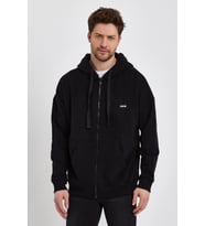 ALEXANDERGARDI KAPÜŞONLU FERMUARLI SWEATSHİRT (UN-73800) (Siyah)