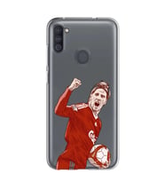 Samsung Galaxy M21 Uyumlu Fernando Torres Desenli Şeffaf Telefon Kılıfı