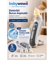 Babywawa H-031 Şarjlı Kendini Temizleyen 5 Kademe Burun Aspiratörü 0-12 Yaş Işıklı Müzikli Nazal Asp