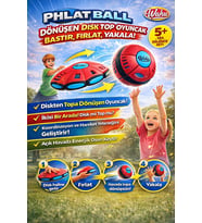 Phlat Ball Dönüşen Disk Top Oyuncak Bastır Fırlat Yakala Eğlence Seti