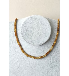 4 MM SARI KAPLANGÖZÜ DOĞALTAŞ KOLYE