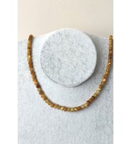 4 MM SARI KAPLANGÖZÜ DOĞALTAŞ KOLYE