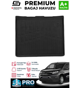 Toyota Proace City Seperatörsüz 3D Pro Bagaj Havuzu 2019 Üzeri A+ Kalite
