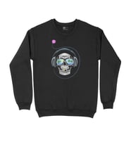 Müzisyen Kuru Kafa Siyah Sweatshirt