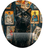 Tarot ve Kedi Desenli Bilek Destekli Mouse Pad