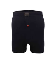 Düğmeli Pamuklu Erkek Penye Boxer Lacivert - 1146A