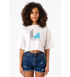 The Mentalist Let The Mind Beyaz Kırçıllı Kadın Crop Tshirt