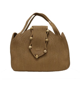 e38 EL İŞÇİLİĞİ HASIR JÜT KOL ÇANTASI 45*38 cm - 6137 (Karışık)
