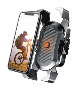 Bisiklet Motosiklet Telefon Tutucu Gidon Bağlantılı 360° Döner 4 Kollu Güvenli Telefon Standı