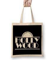 Hollywood 1930s Art Deco Style Logo Bez Çanta Uzun Saplı