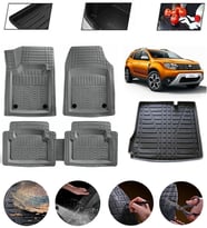 Dacia Duster 4X2 2018-2023 Uyumlu Paspas Araca Özel Bagaj Havuzu MBS Gri