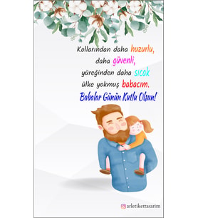 Babalar Günü Kartı 9x15 cm 50 Adet