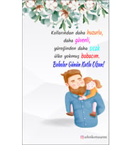 Babalar Günü Kartı 9x15 cm 50 Adet