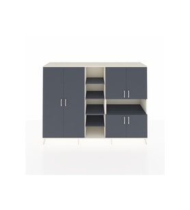 Hyperion Dolap 13 Raflı 6 Kapaklı 220x44x163 Aytaşı-Antrasit