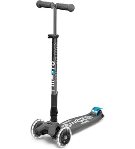 Maxi Deluxe Katlanabilir LED 3 Tekerlekli Scooter, Volcano Gri, 5-12 Yaş