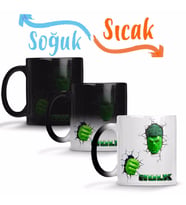 Hulk Modelo 3 Sihirli Kupa Bardak Porselen