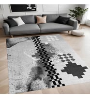 Rovigo Home Dijital Baskı Yıkanabilir Kaymaz Taban Salon Halısı Ve Yolluk RV025-FNL284 (Gri)
