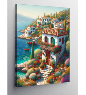 Kanvas Tablo Çiçekli Tepe