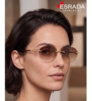 ESRADA 3104D 602180 2569 08 UV400 Korumalı Mavi Renk Gold Detaylı Kadın Güneş Gözlüğü 57-18-148