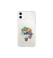 iPhone 11 ile Uyumlu Splash Bukalemun Tasarımlı Şeffaf Silikon Kılıf