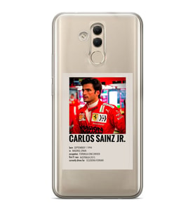Huawei Mate 20 Lite Uyumlu Carlos Sainz Desenli Şeffaf Telefon Kılıfı