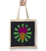 Troll Doll Retro Japanese Bez Çanta Uzun Saplı